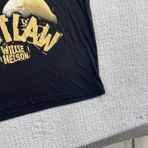 Willie Nelson Shirt Mens L Black Outlaw Graphic Shirt Country Music Concert - Picture 5 of 16